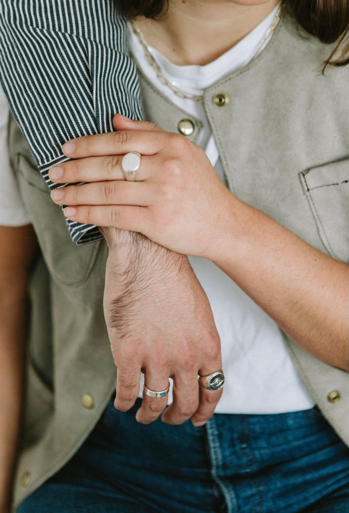 Round Sterling Silver Signet Ring